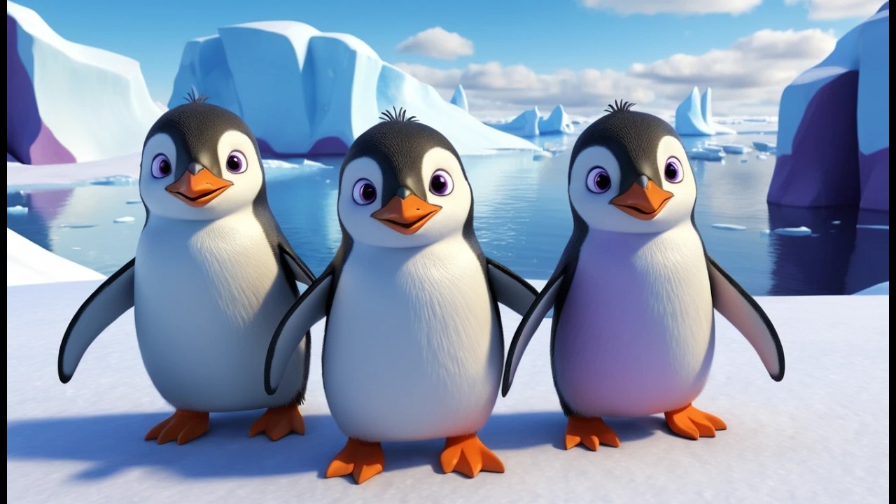 Cinco Pequeños Pingüinos Tumble Tumble Tumble | Canción de Hielo y Movimiento