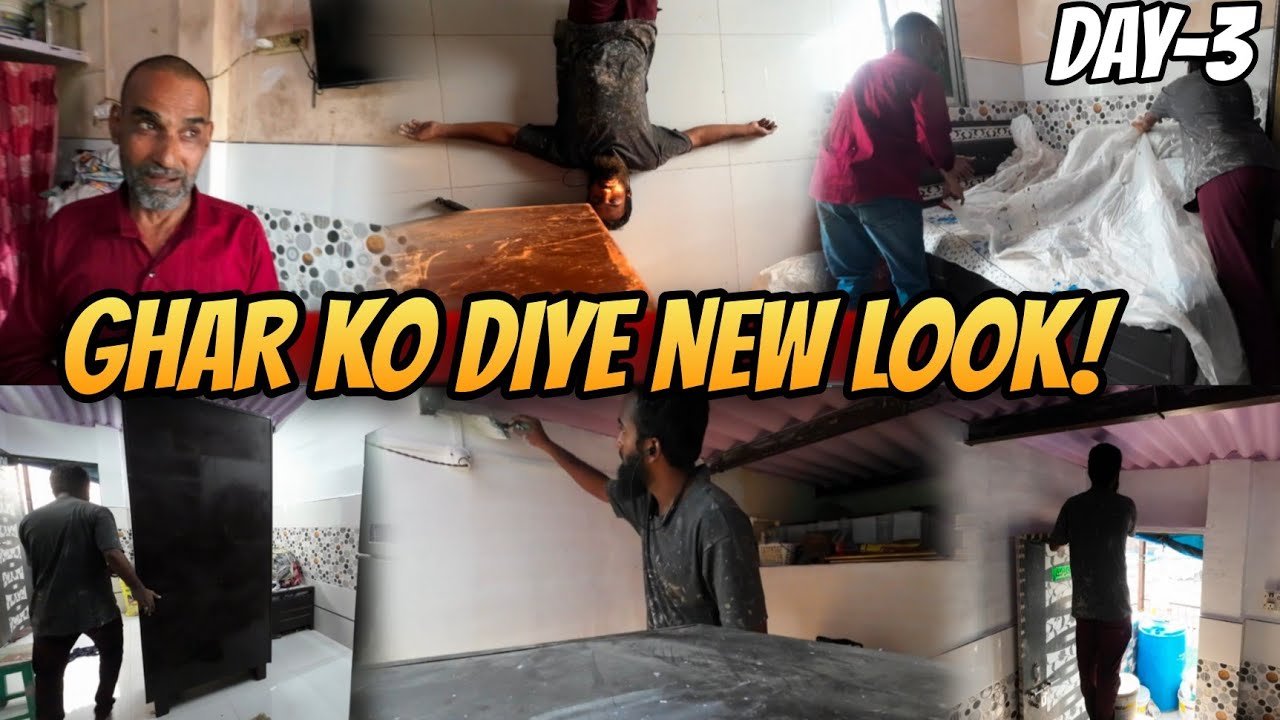 Ghar Ko Diye New Look; 🤍😍 Painting a home (DAY-3) Ramadan Day 12