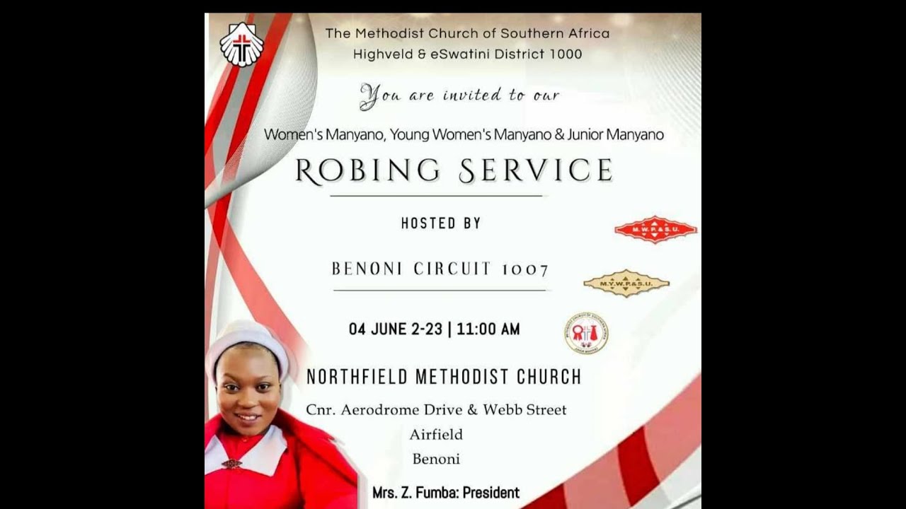Benoni Circuit - Robing Service Women’s Manyano, Young Women’s Manyano & Junior Manyano 4 June 2023