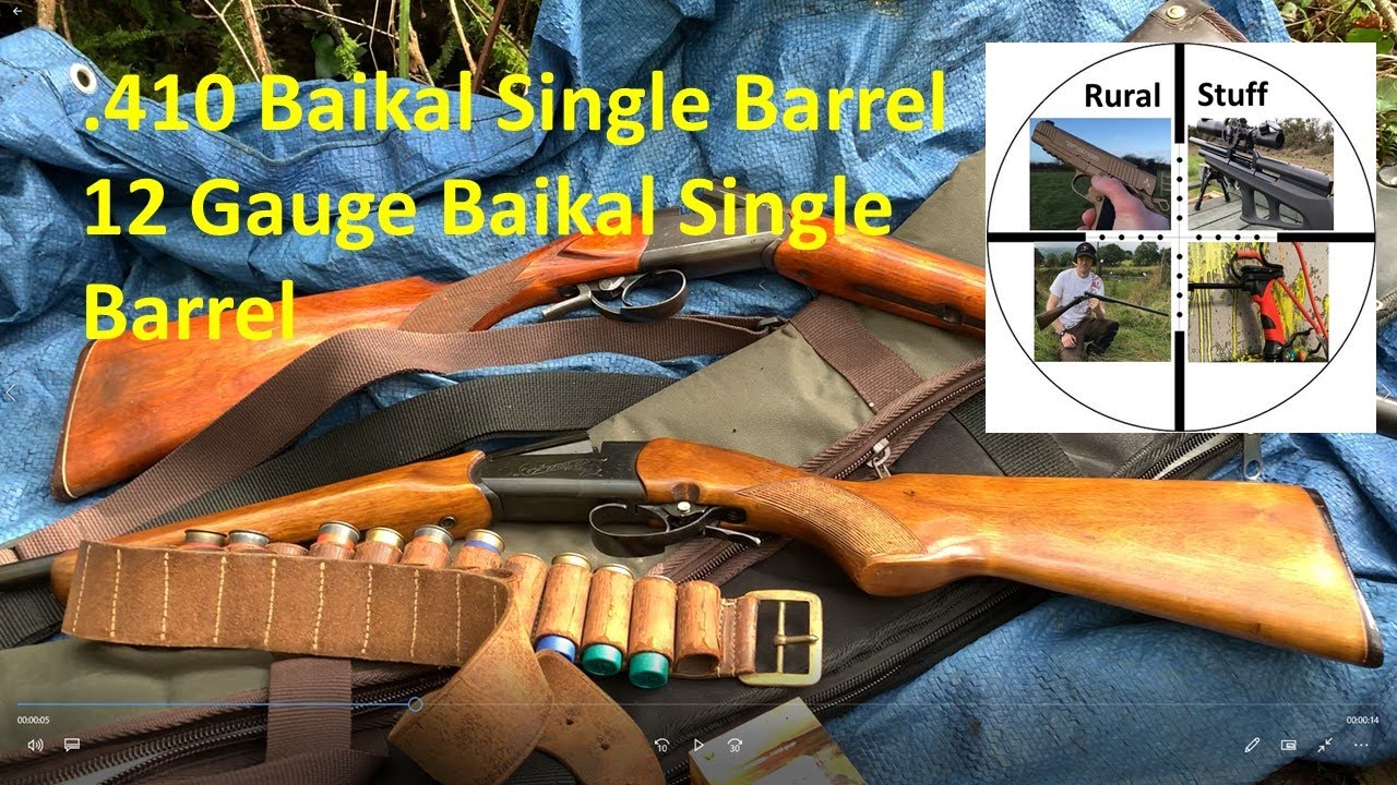 Baikal Single Barrels .410 и 12 калибра с тыквами