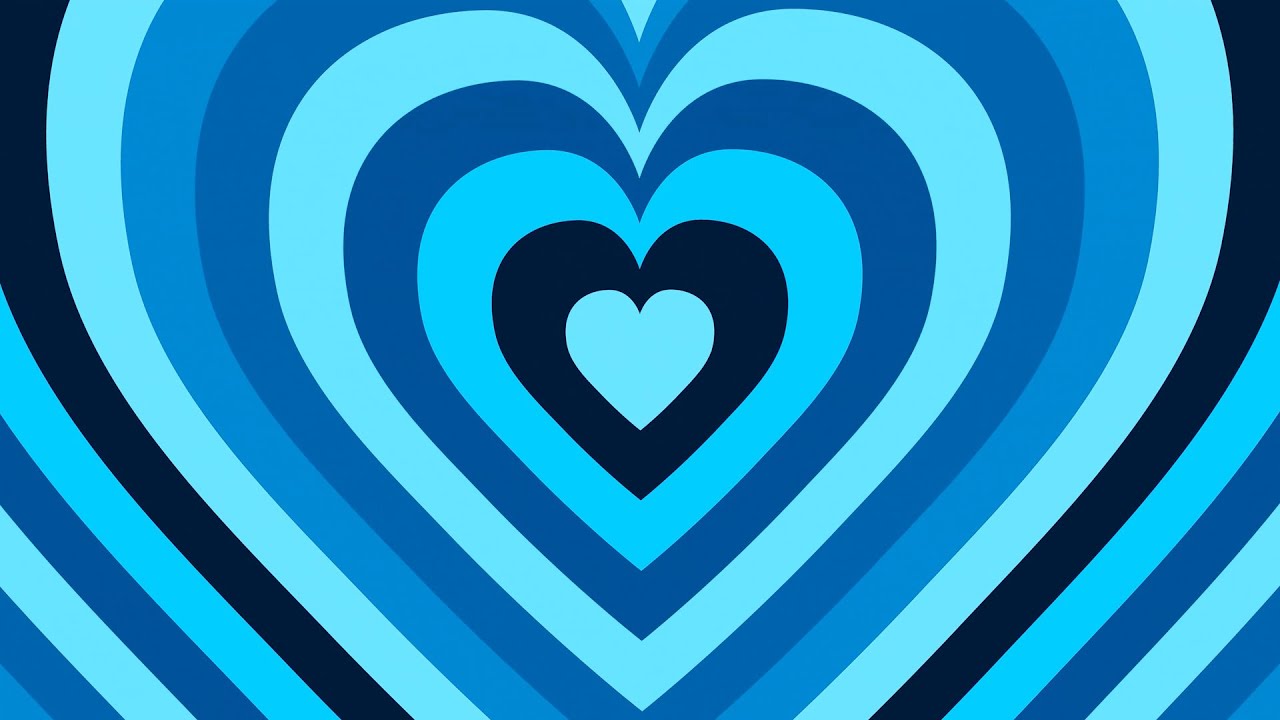 blue heart tunnel colorful love shape 4k tiktok