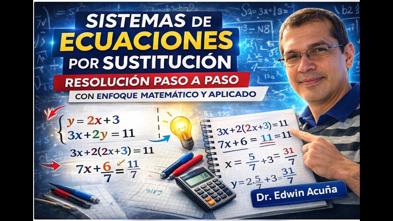 Sistemas de Ecuaciones por Sustitución: Resolución Paso a Paso con Enfoque Matemático y Aplicado
