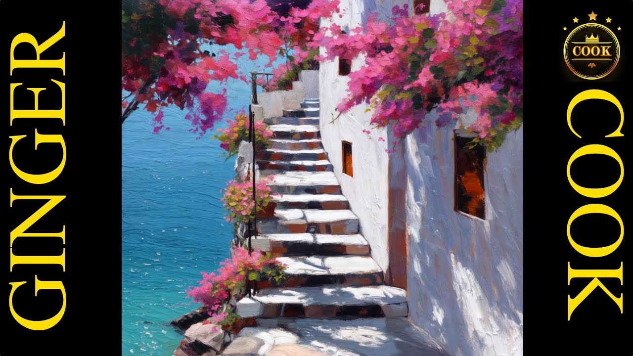Learn to Paint a Beautiful Greek Mediterranean Villa- Art Anyone Can Create in Acrylics