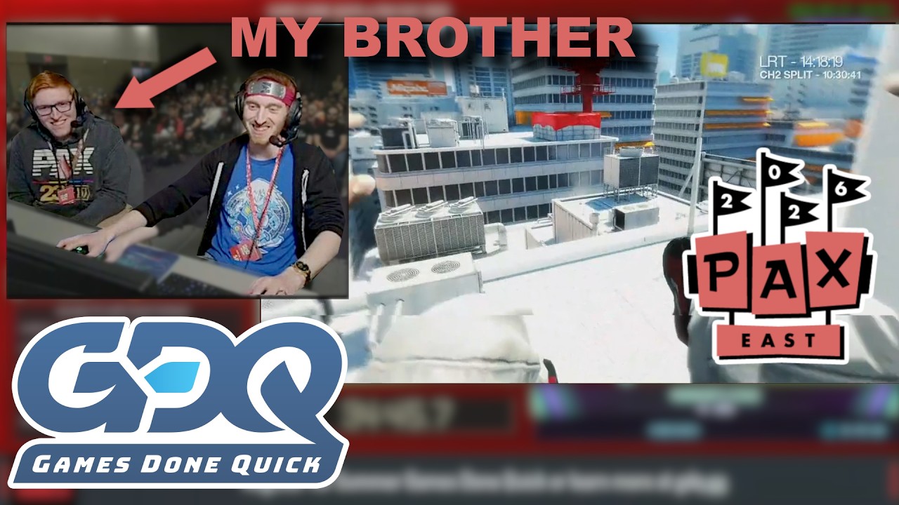 Mirror's Edge: Games Done Quick at PAX East 2026 - Inbounds Speedrun (with my brother!)
