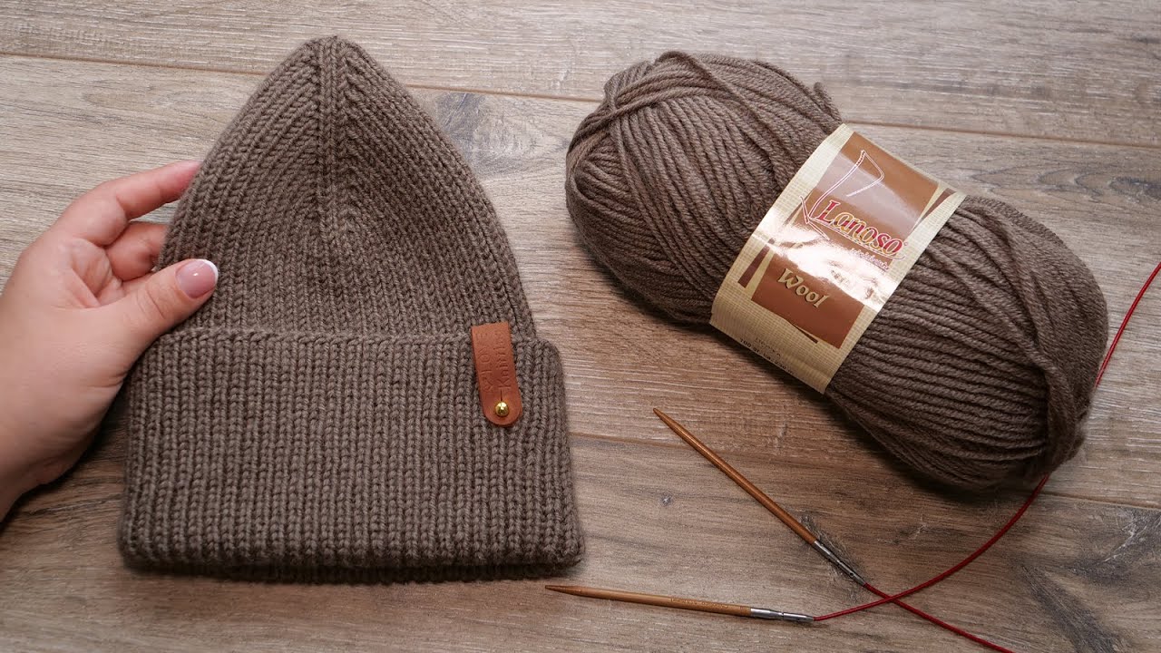 Шапка красивой макушкой спицами 🌶 Hat knitting pattern