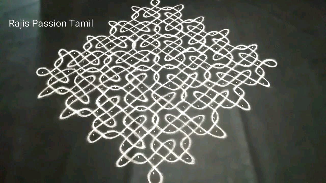 19-1 dot sikku kolam||Maargazhi special kambi kolam||Rajis Passion Tamil