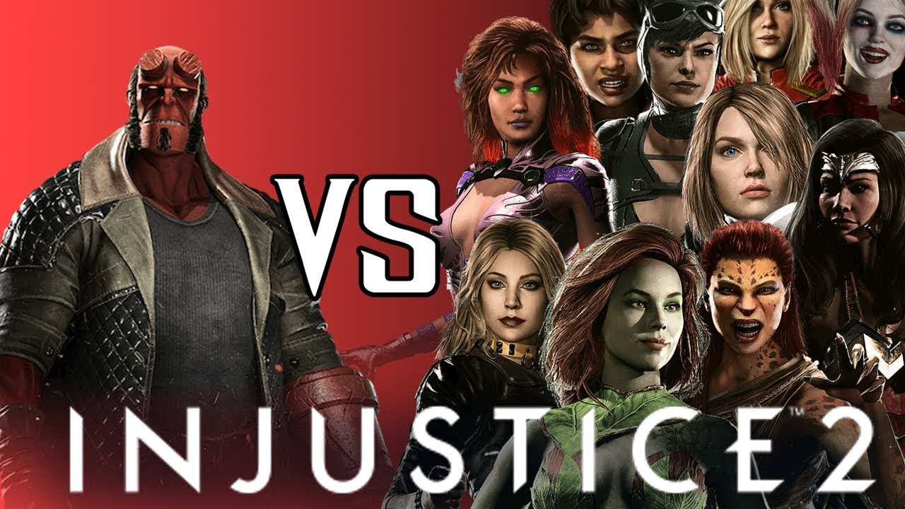 Hellboy VS. The Girls - All Intro Dialogues | INJUSTICE 2