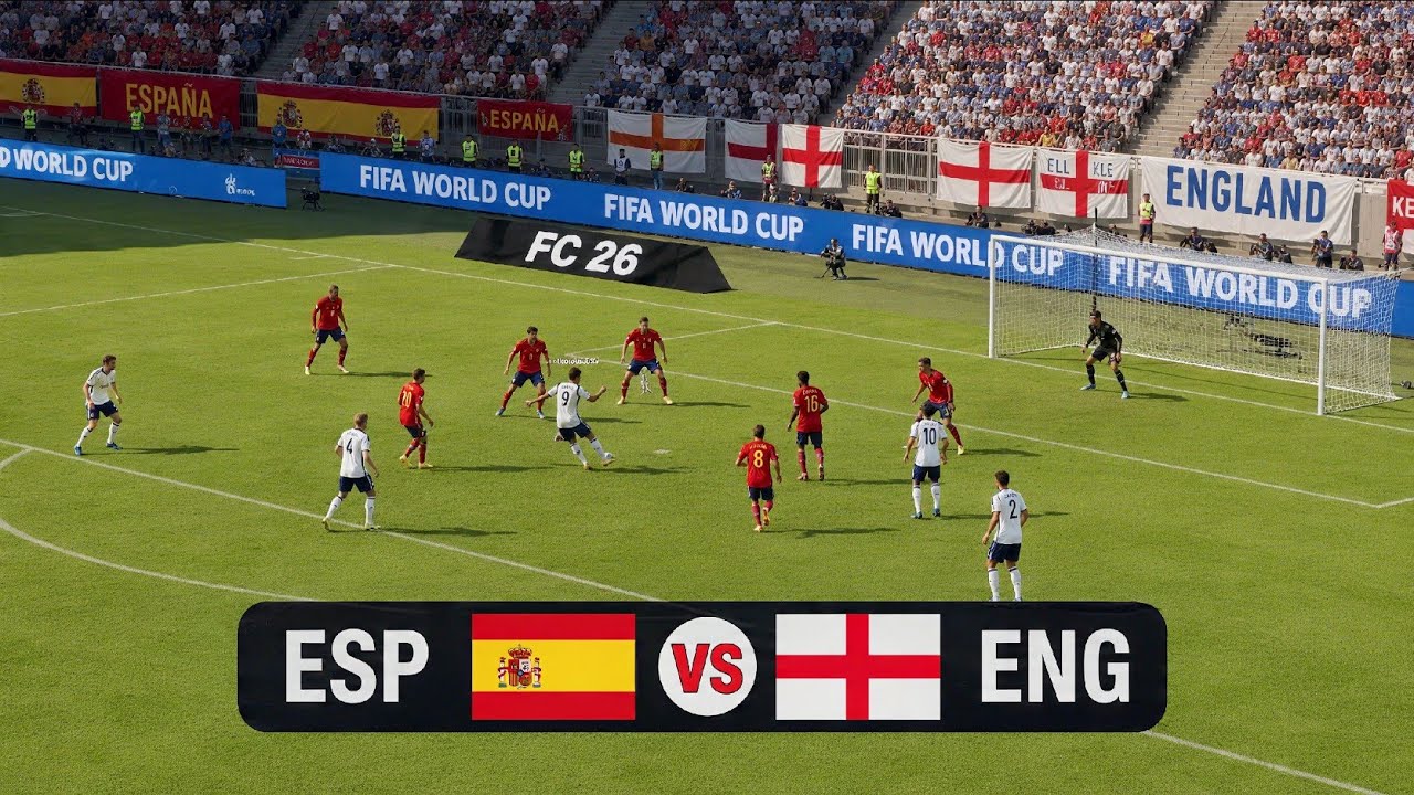Spain vs England | Cinematic World Cup Experience | EA FC 26 4K Gameplay