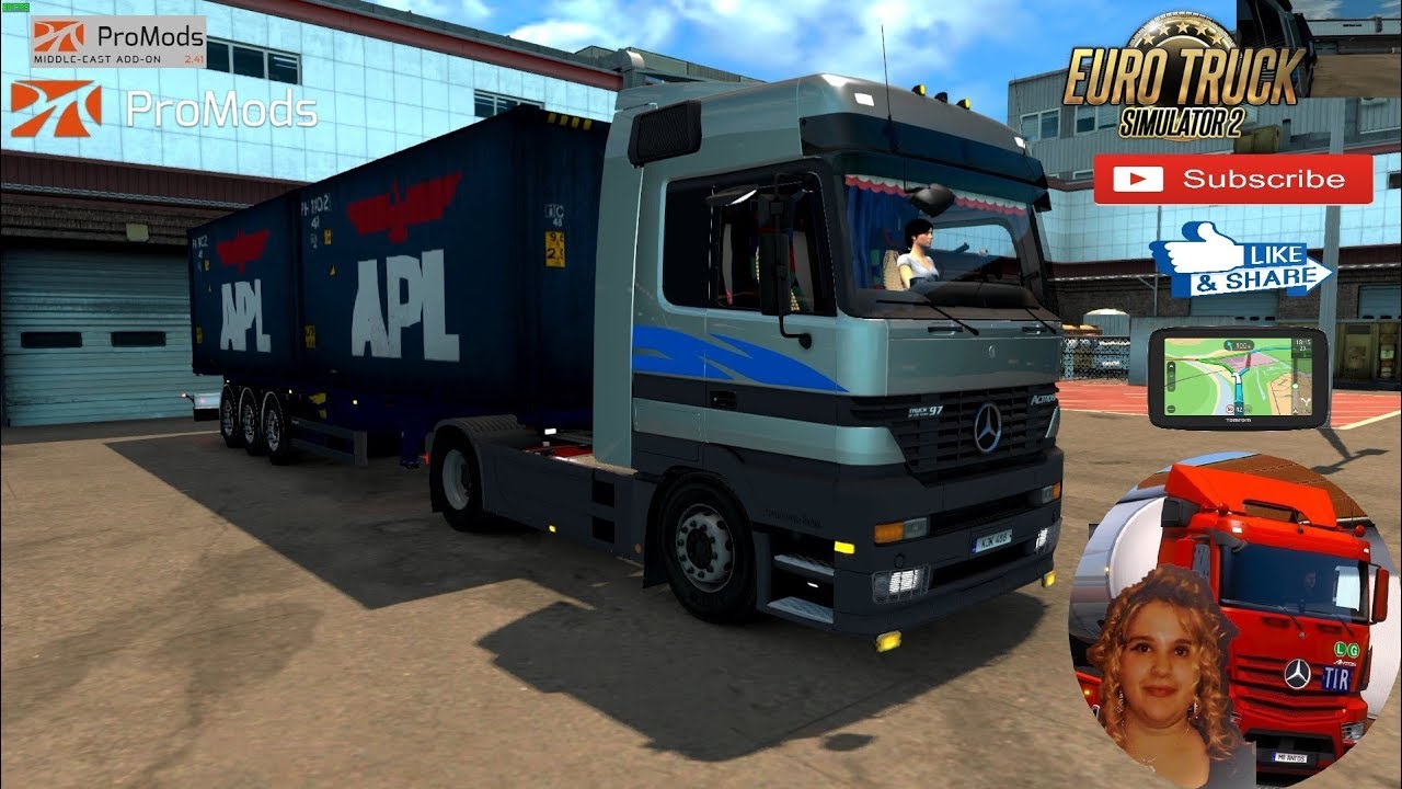 Euro Truck Simulator 2 (1.35) Road to Egypt Mercedes Actros MP1 Middle-East Add-On + DLC's & Mods