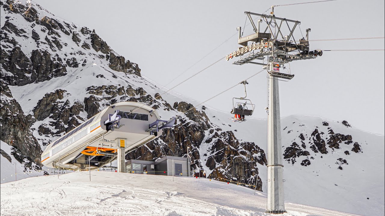 Eine Beliebte und Wichtige anlage in Scuol. 4er Sesselbahn Mot da Ri