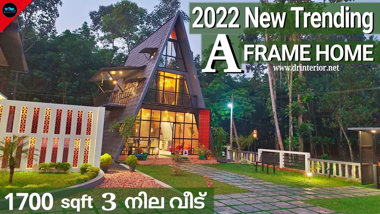 A frame Home|Ultra modern House|Home construction trends 2022|Home tour malayalam|Dr. Interior