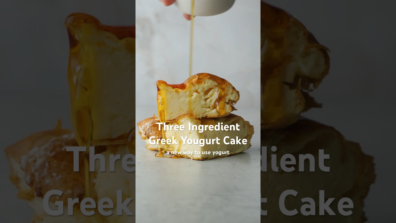 Three Ingredient Greek Yogurt Cake 🍰🇬🇷 #greekrecipes #yogurtcake