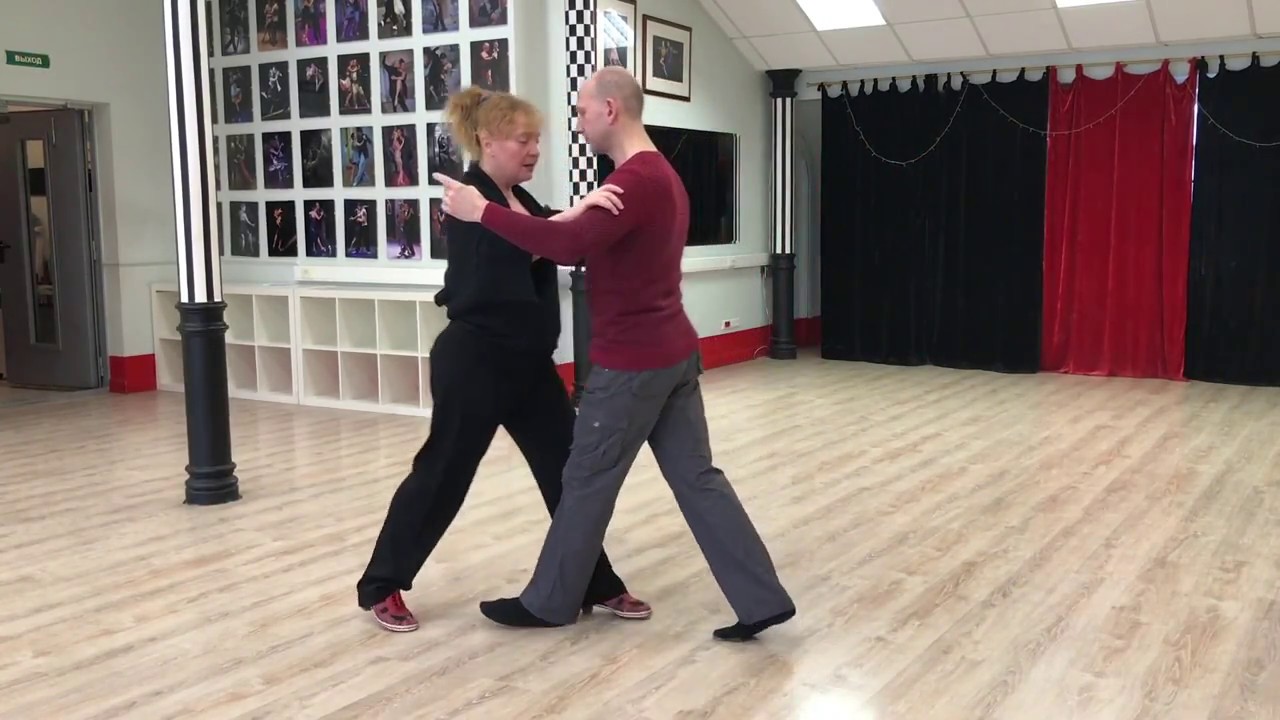 Постура в Танго,  Basic Step. 1-я часть второго урока с Эльвирой Малишевской