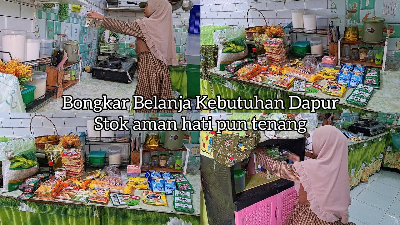 Menata dan bongkar belanjaan kebutuhan rumah yang habis ||Rutinitas Mingguan irt 