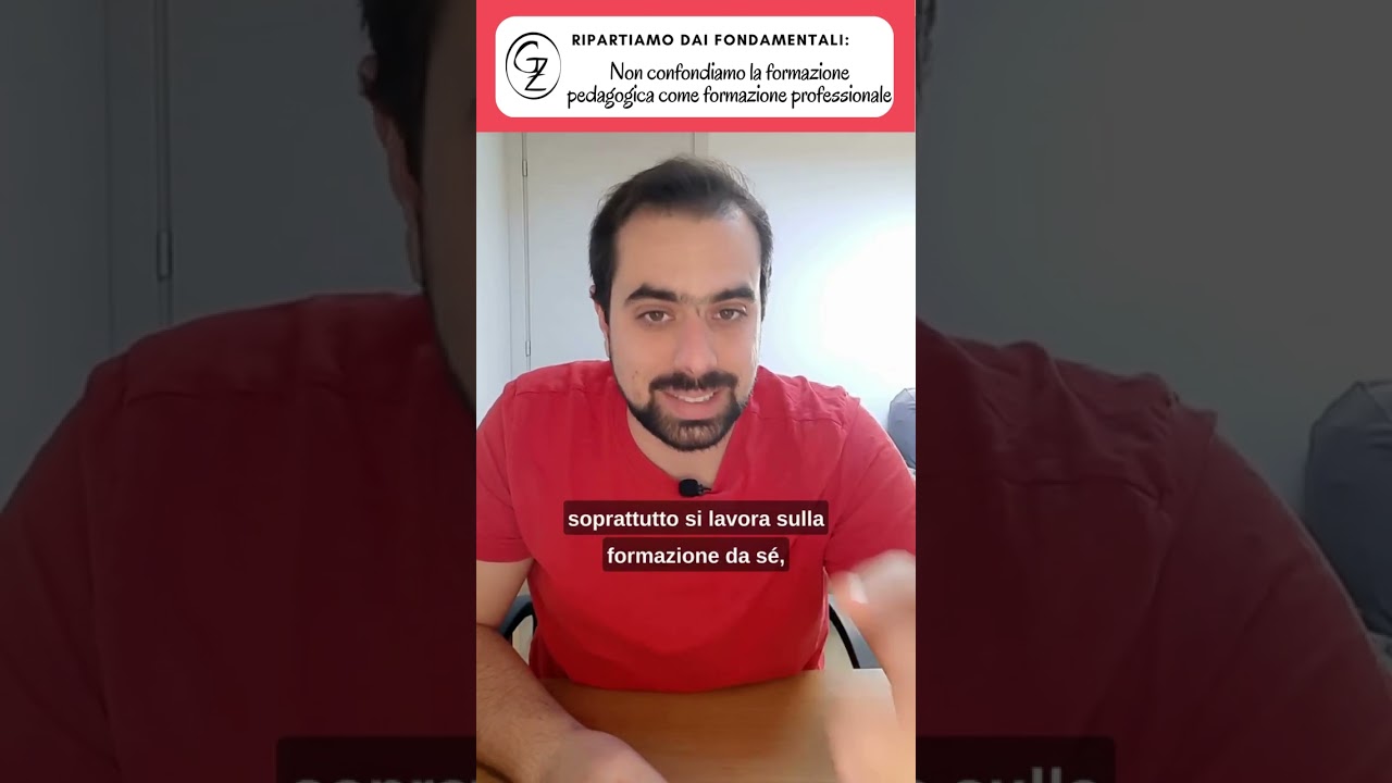 Non confondiamo la formazione pedagogica con la formazione professionale