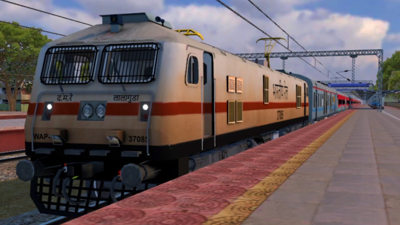 12842 Coromandel Express Train Departure from Nidadavolu Station | Indian Train Driving 3D Gameplay 