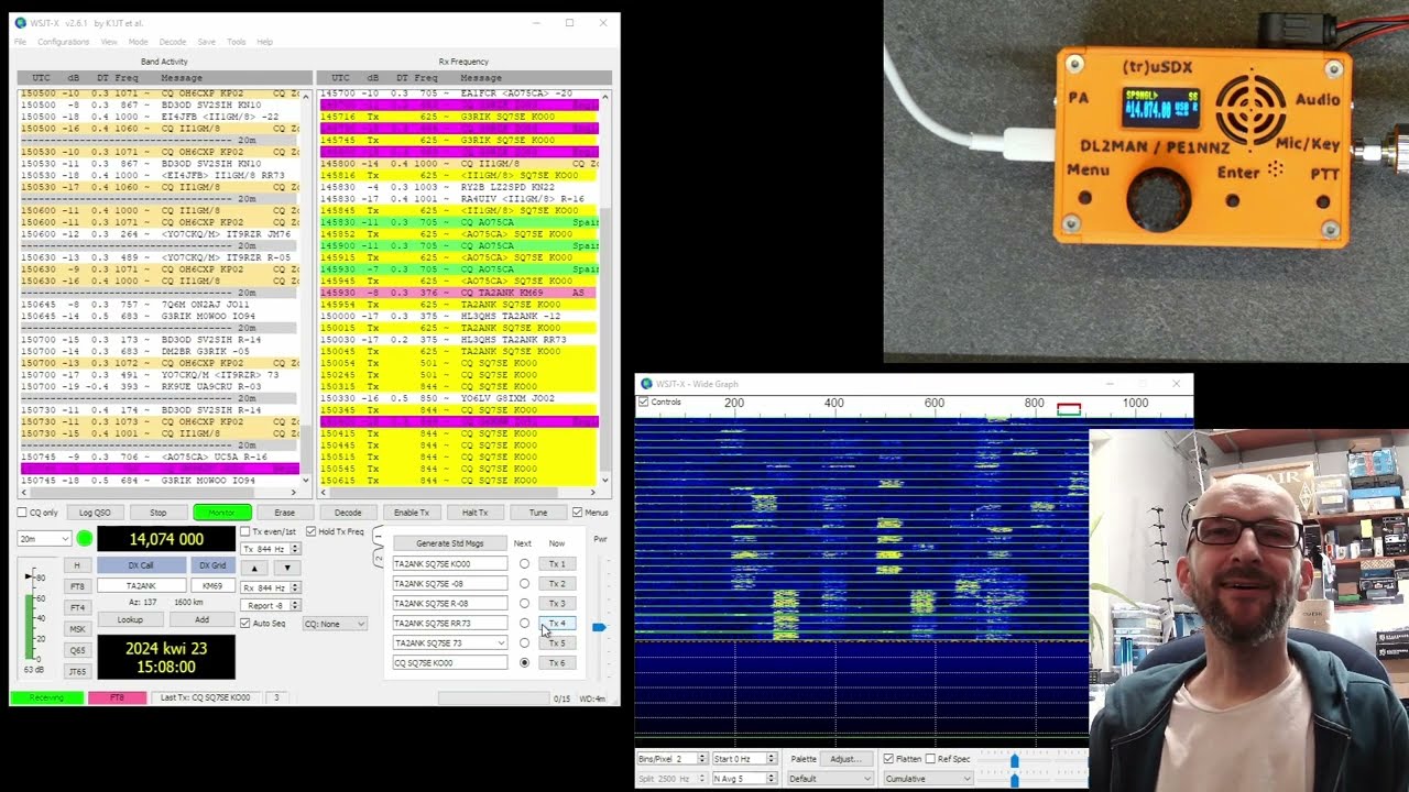 (tr)uSDX i mody cyfrowe przez USB - test FT8 i Winlink