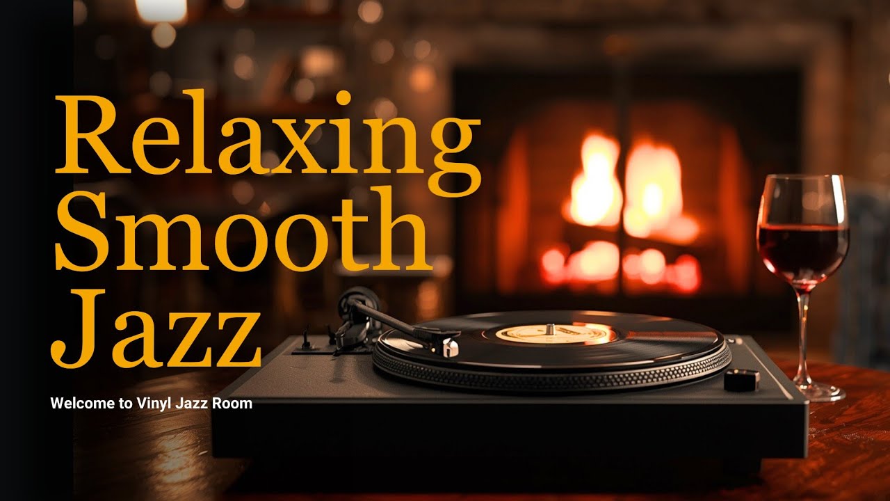 Fireplace Jazz Lounge 🔥 Calm & Warm Night Relaxing Music