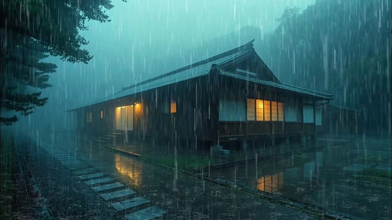 Rainstorm in the Quiet Forest 🌲 | Gentle Light and Relaxing for Deep Sleep