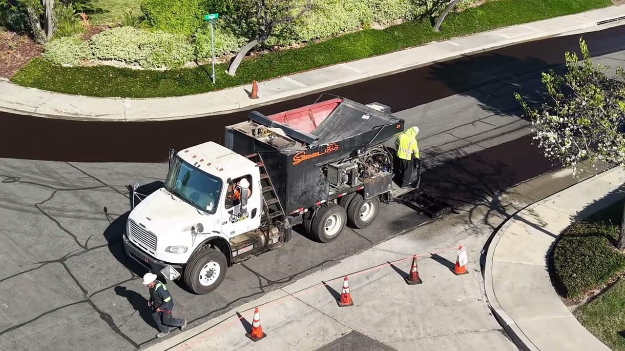 Mission Viejo street slurry seal