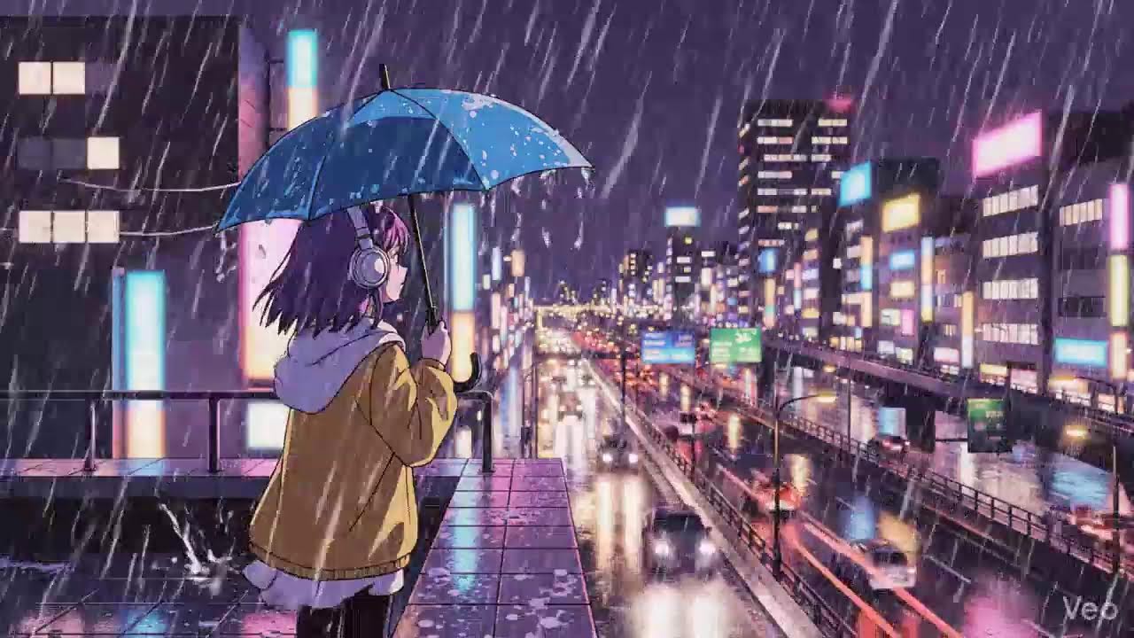 Late Night Study 🌧️ Rainy Japanese City Lofi