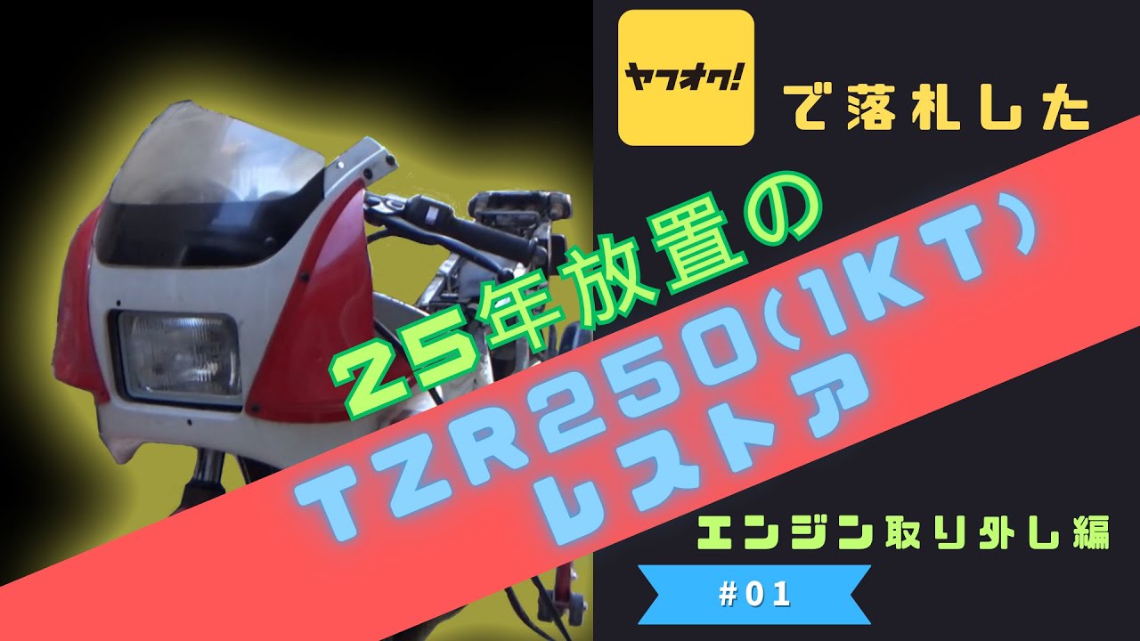 ヤフオクで落札したヤマハ TZR250（1KT）レストア #01