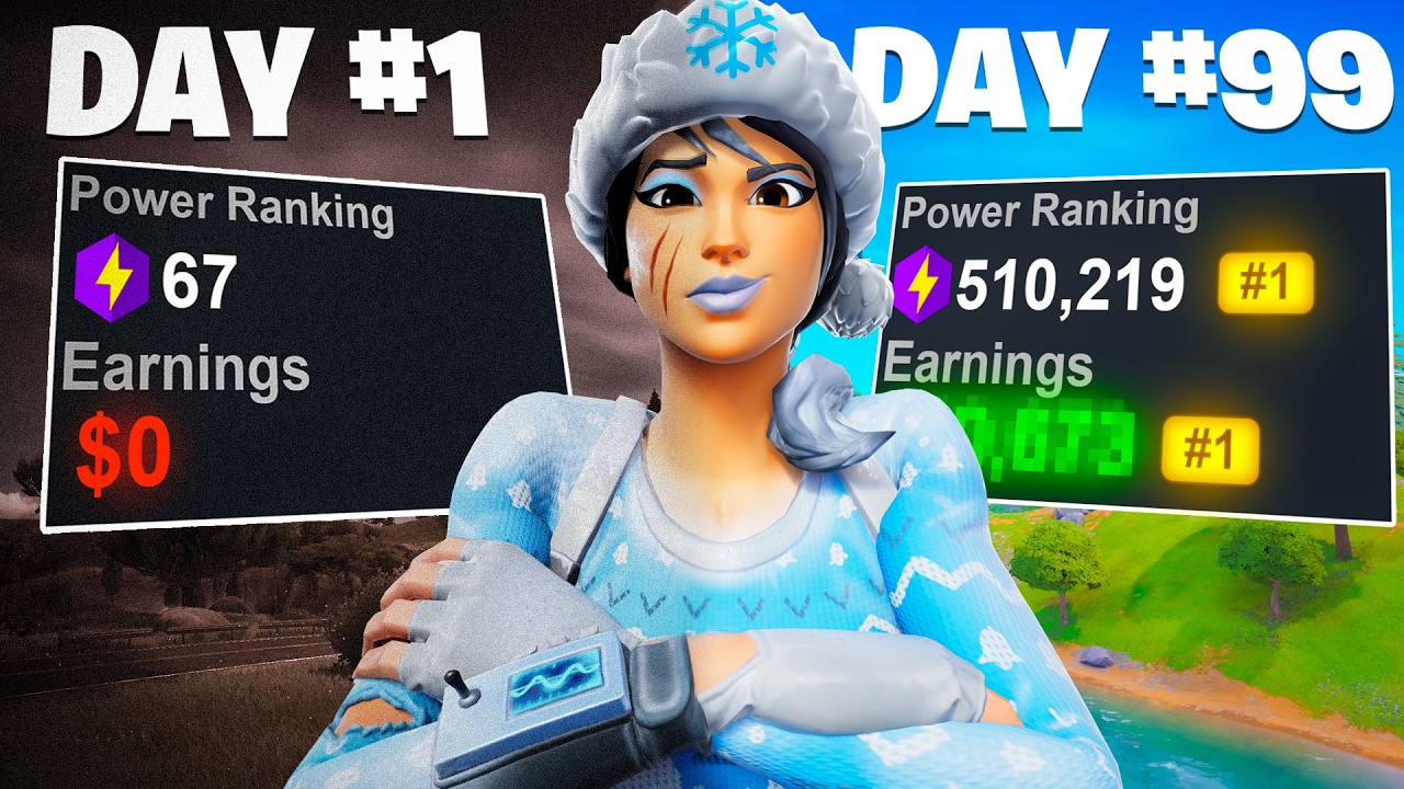 My 100 Day Fortnite Competitive Progression... (Noob to Pro)
