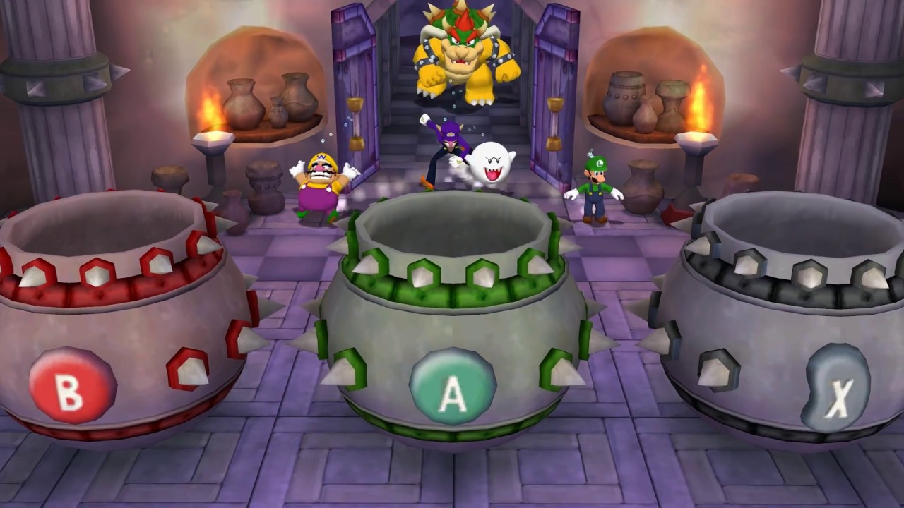 Mario Party 5 minigame: Scaldin' Cauldron 4 player 60fps