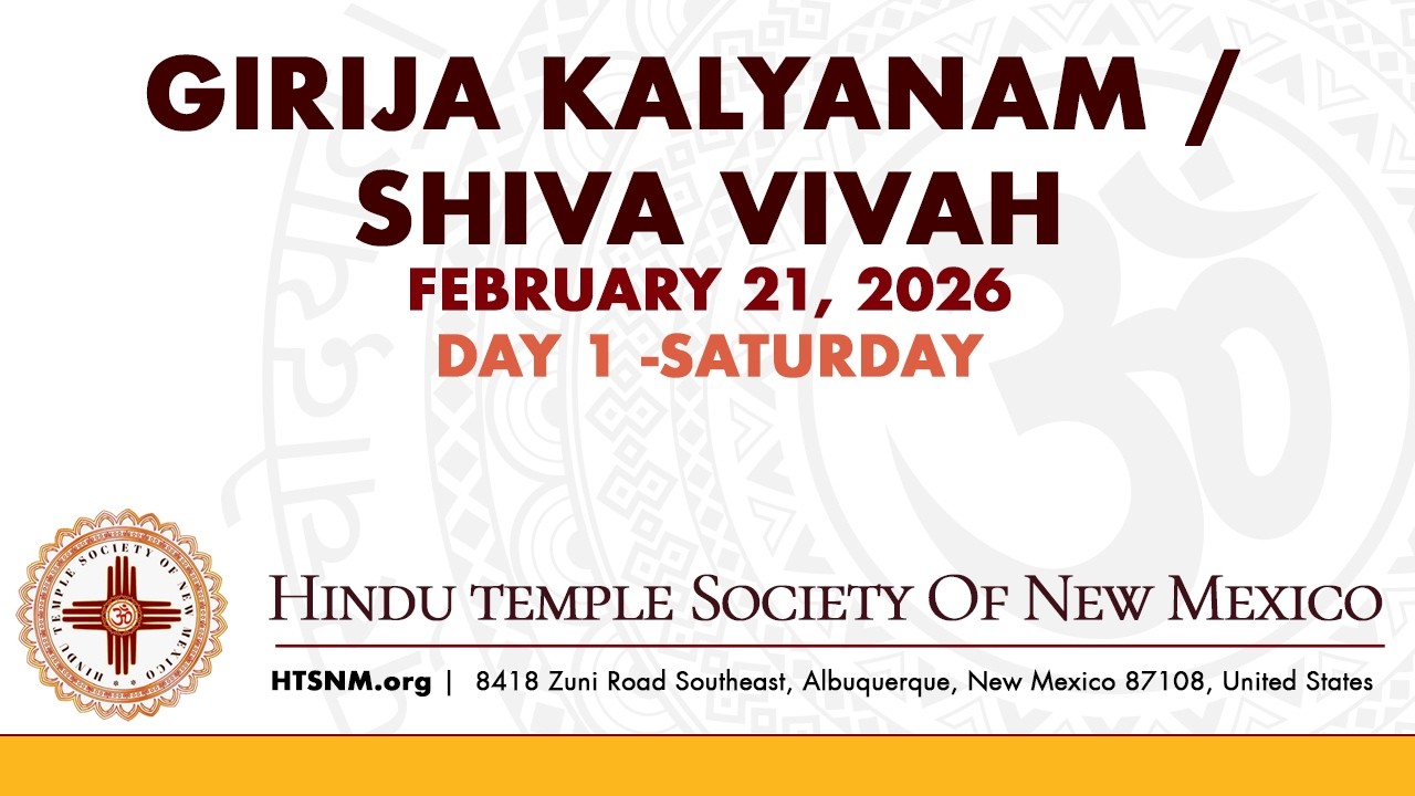 Girija Kalyanam / Shiva Vivah Celebration - Day 1 Saturaday, February 21, 2026
