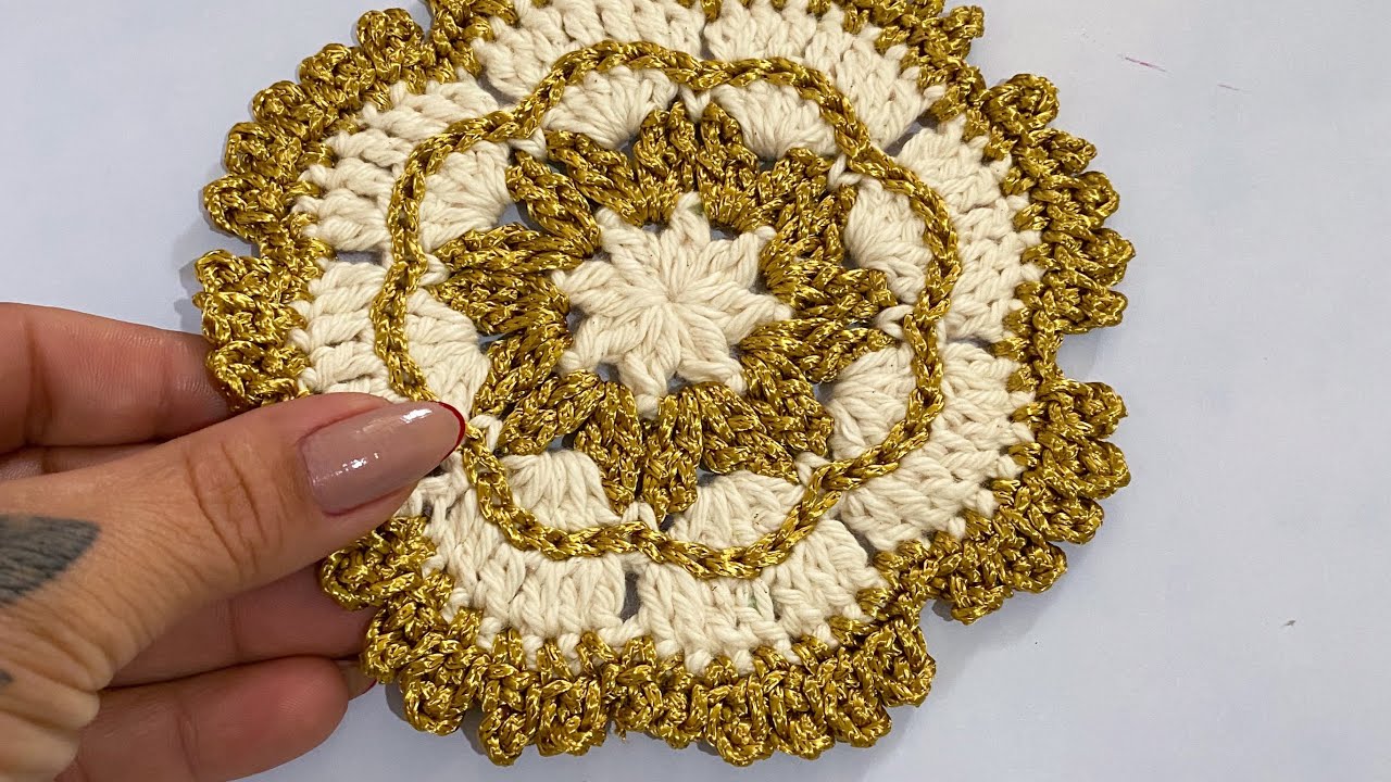 Porta copo turco luxo crochê.                    #croche #portacopos #crochet