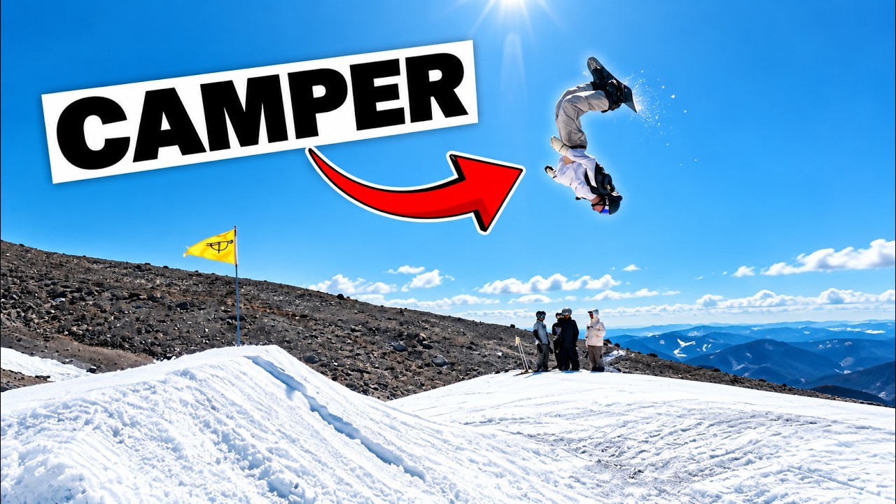 Pro Snowboarder Shows Up To Camp and Takes Over
