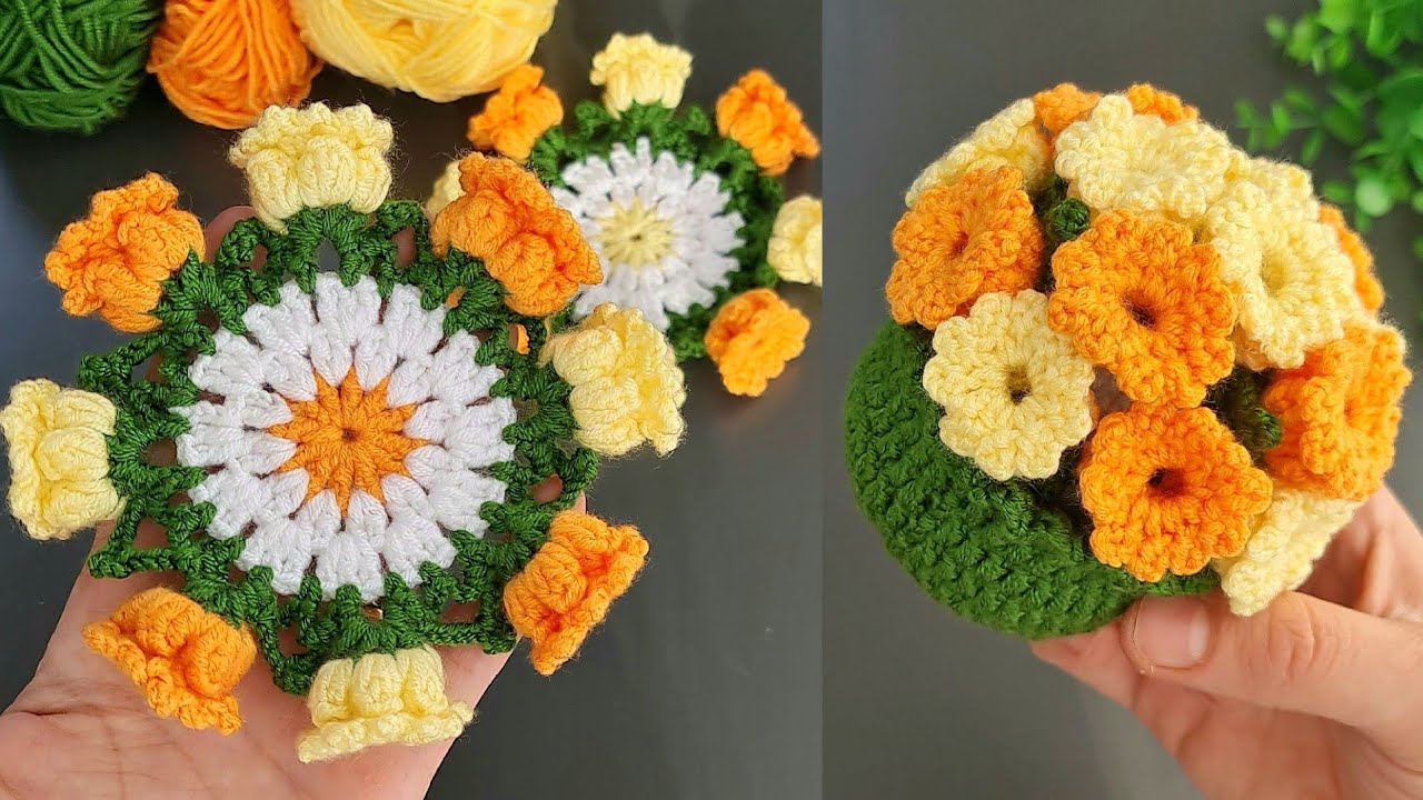 SUPERB BEAUTIFUL 😉 2 İN 1👍 Get Ready to WOW with These Colorful Flower Coasters for Coffee Cups.