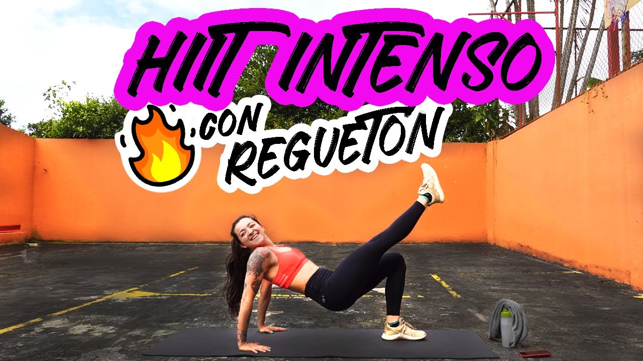 RUTINA HIIT INTENSA con REGUETÓN: tonifica y quema grasa - HIIT WORKOUT Reggaeton- Natalia Vanq.
