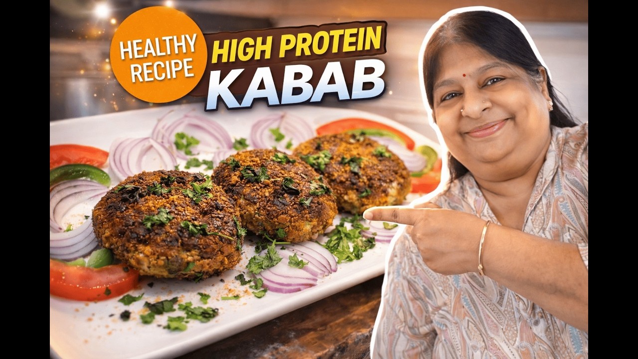 High Protein Soya Chunk & Broccoli Kabab Recipe | Healthy Veg Snack | Quick Evening Snack
