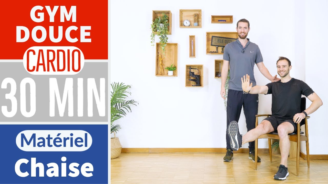 GYM DOUCE ASSISE SUR CHAISE - CARDIO - Difficult&eacute; 1/5