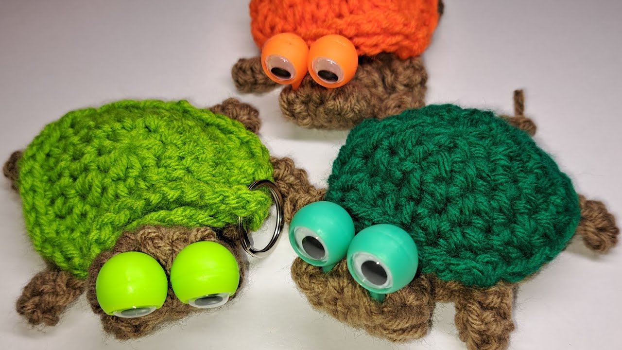 How to Crochet a Turtle With Googly Eyes #Crochet #Lisa Loves Crochet and Knit  #crocheting a Turtle