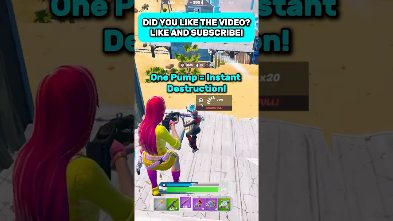 One Pump = Instant Destruction! |  #InsaneShot #ZeroBuild #FortniteClips