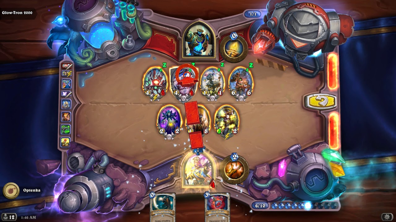 HearthStone Puzzles - Survival Puzzles, Glow-Tron 2000 walkthrough.