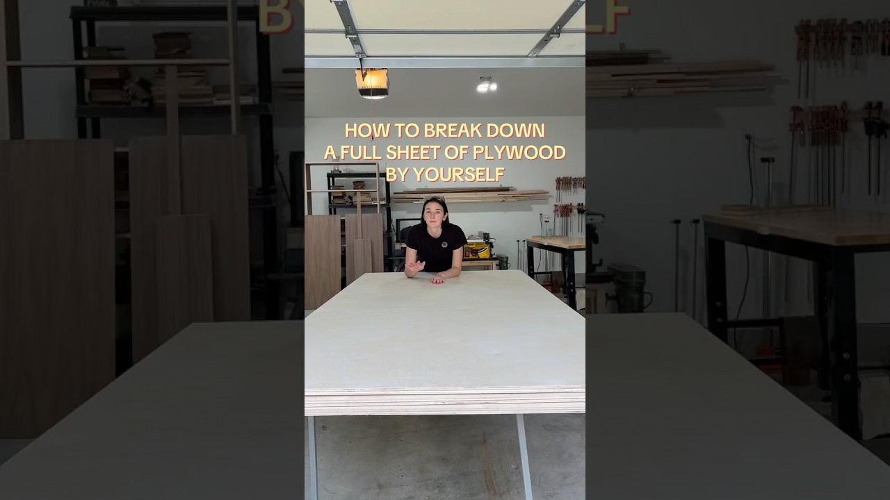 How to break down plywood sheets #diy #woodworking