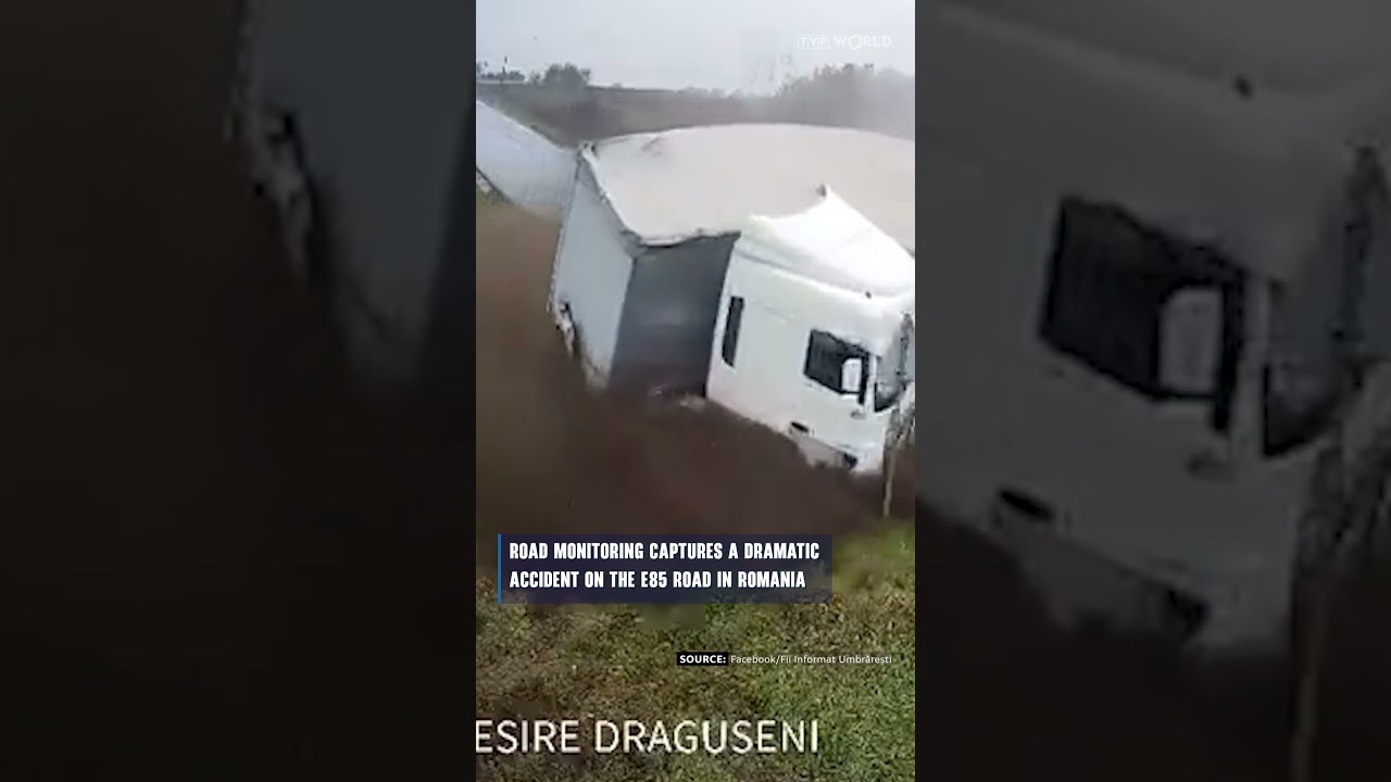 #Road monitoring captures a dramatic #accident on the #E85 road in #Romania