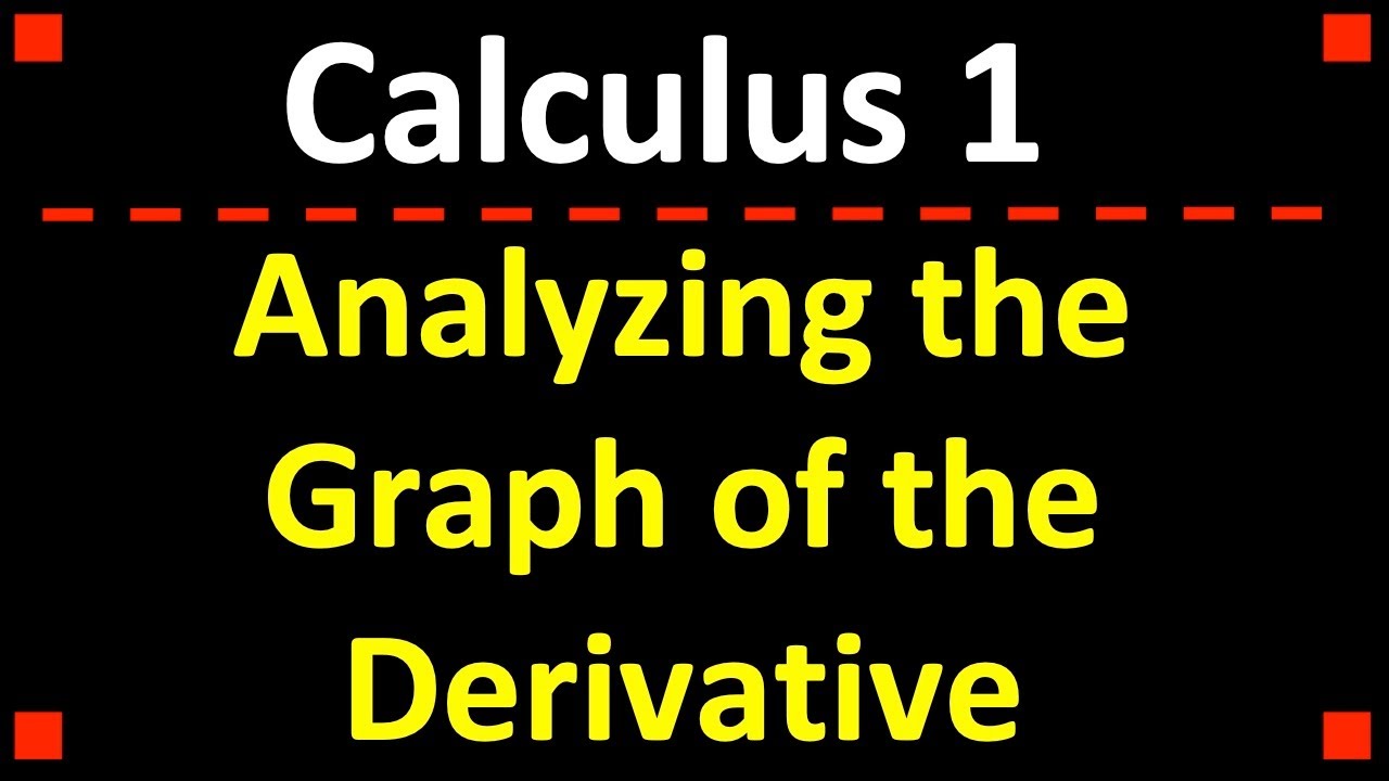 Analyzing the Graph of the Derivative ❖ Calculus
