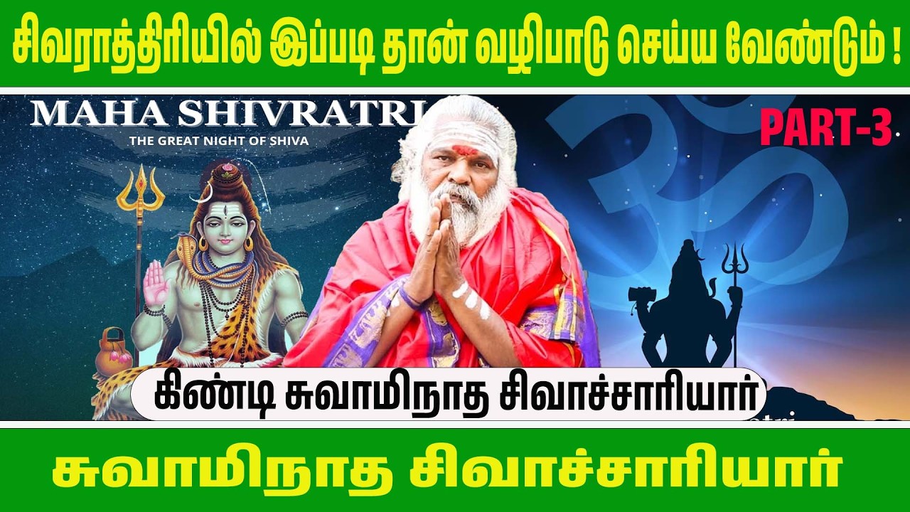 சிவராத்திரியில் இப்படி தான் வழிபாடு செய்ய வேண்டும் ! - சுவாமிநாத சிவாச்சாரியார் | PART-3