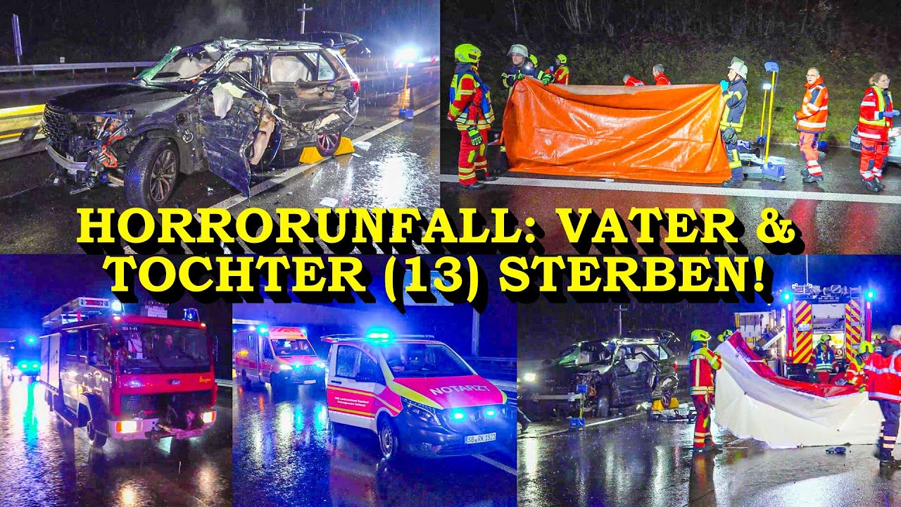 +++ VATER & TOCHTER STERBEN BEI HORROR-UNFALL AUF A8 +++ SOHN (16) ÜBERLEBT | SEELSORGER im EINSATZ