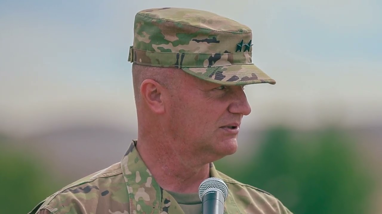 40th Infantry Division change of command ceremony from MG Laura Yeager to MG Michael Leeney