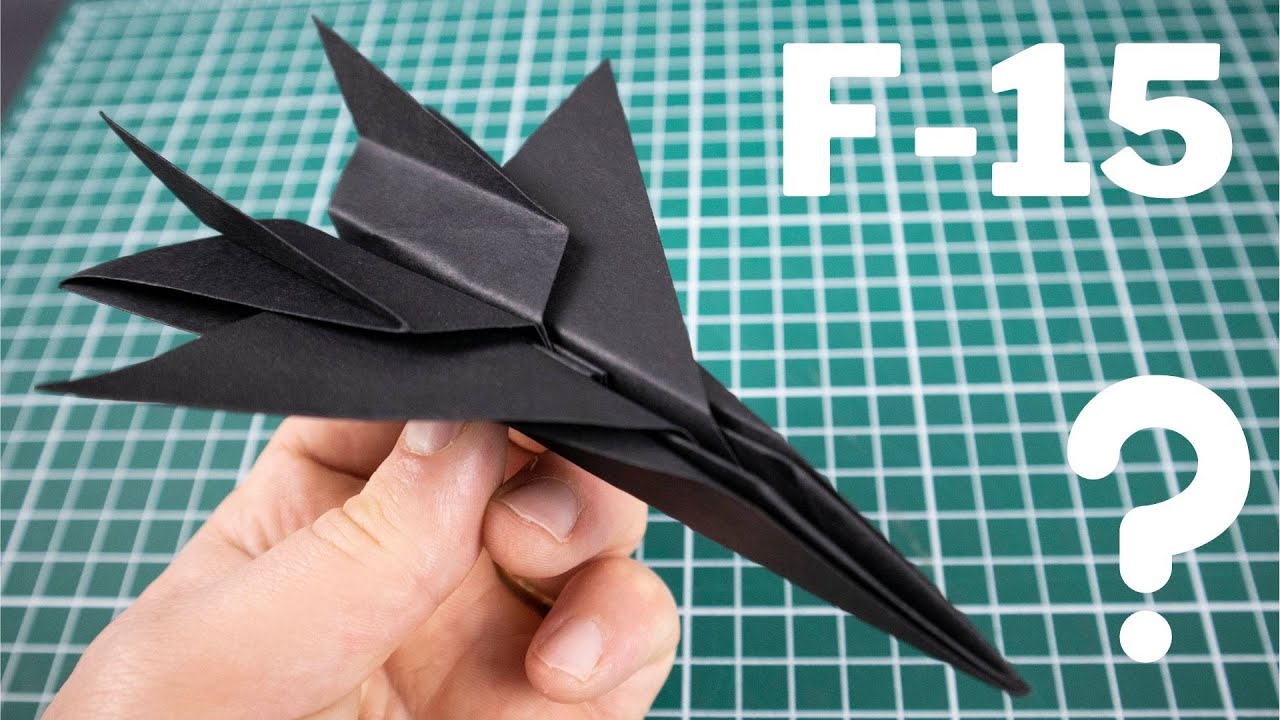 Как сделать бумажный самолетик | Истребитель F-15