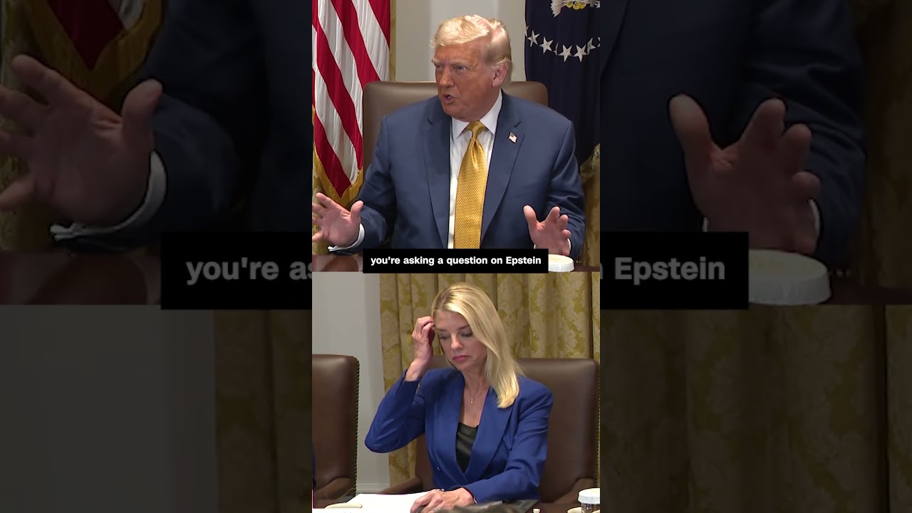 Trump gets upset with reporter who asked about Epstein