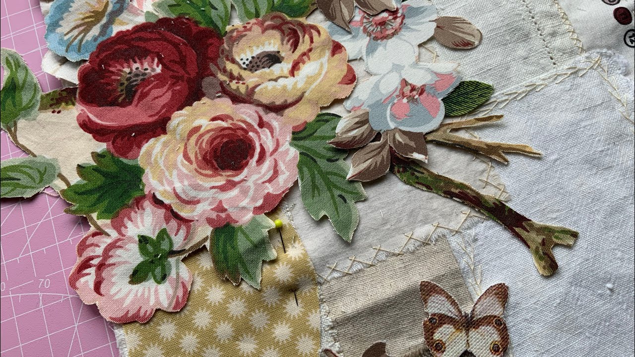 A new project | Slow Stitch Collage #slowstitch #slowstitching #applique