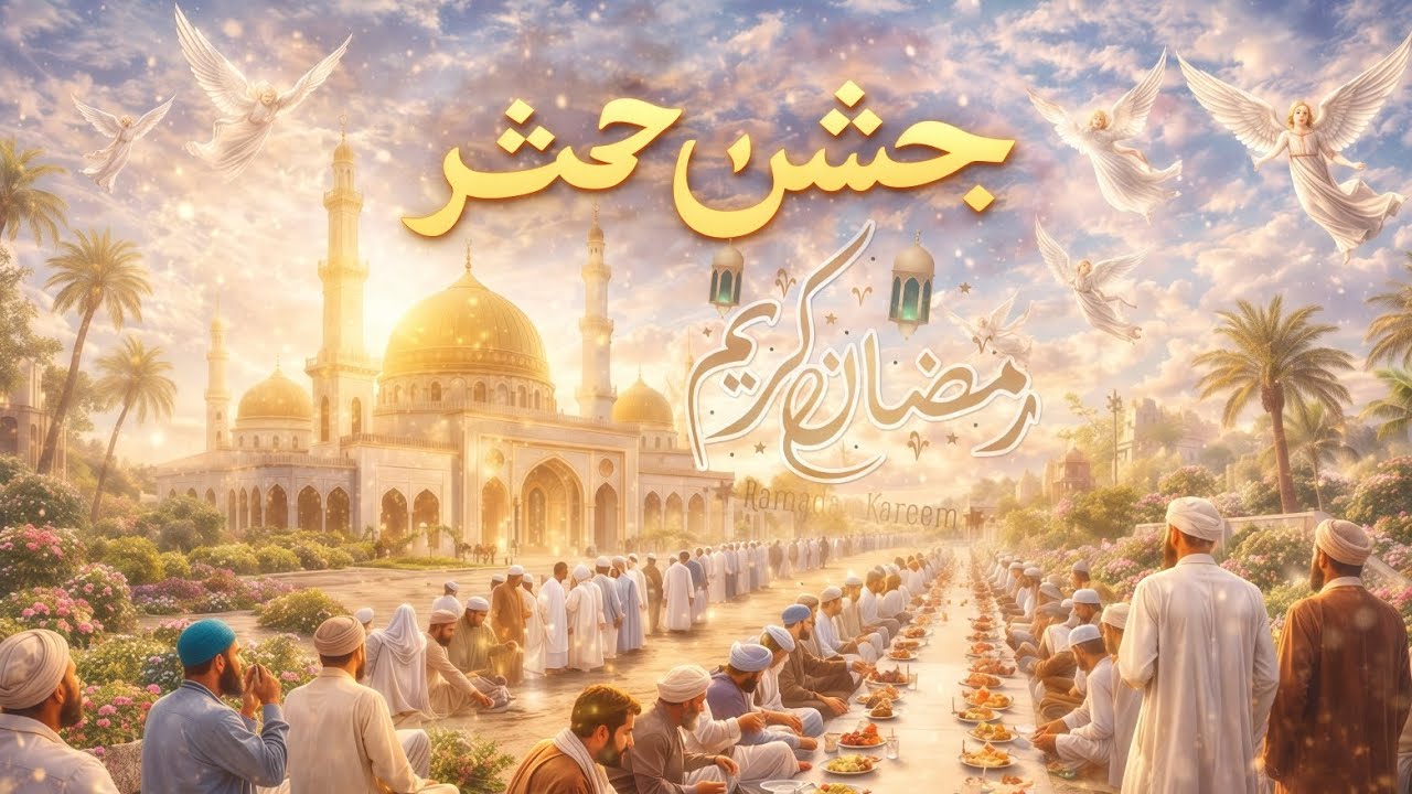 Jashn e Hashr | Beautiful Islamic Nasheed 2026 | Jannat Iftar Scene | Emotional Naat 4K