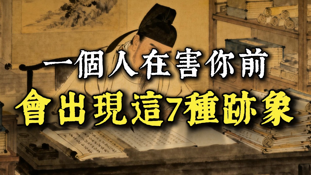 一個人在害你前，會出現這7種跡象！看懂的人，再也不會被人算計！