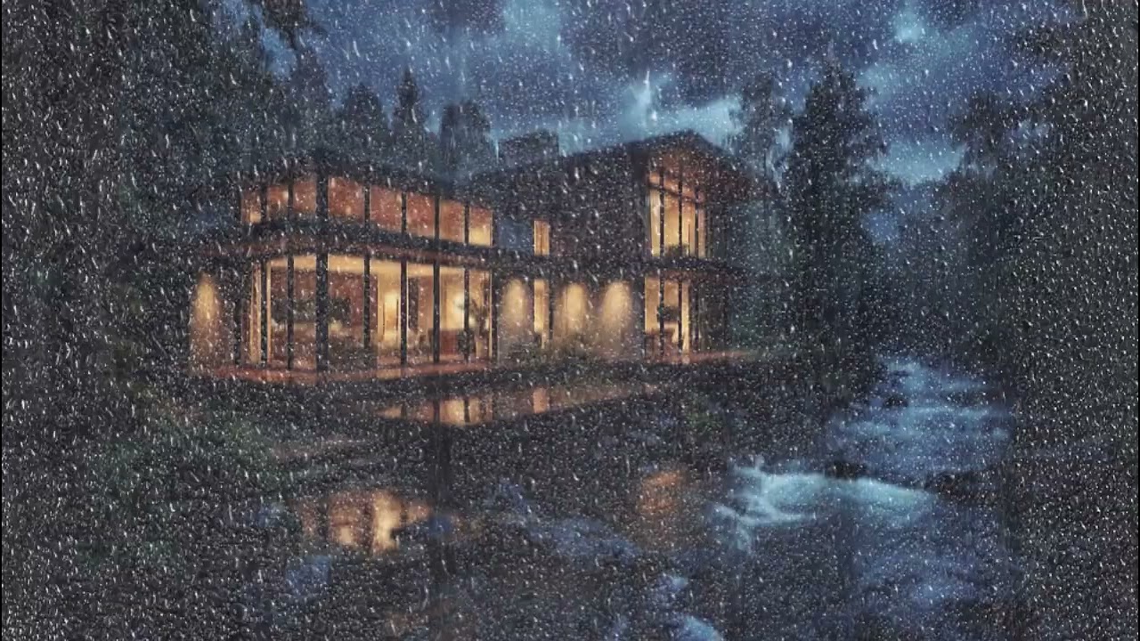 Meditation with the Sound of Rain Thundering by the River